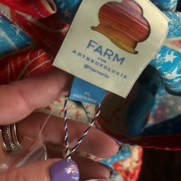 NWT FARM Rio Puff-sleeve bubble blouse for Anthropologie, size XL extra large - Picture 4 of 4